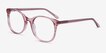 Greta Clear Pink AcetateEyeglass Frames from EyeBuyDirect, Angle View