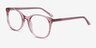 Greta Clear Pink AcetateEyeglass Frames from EyeBuyDirect, Angle View