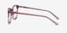 Greta Clear Pink AcetateEyeglass Frames from EyeBuyDirect, Side View