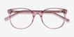 Greta Clear Pink AcetateEyeglass Frames from EyeBuyDirect, Closed View