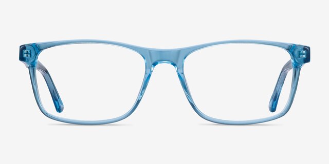 Pochi Blue AcetateEyeglass Frames from EyeBuyDirect, Front View