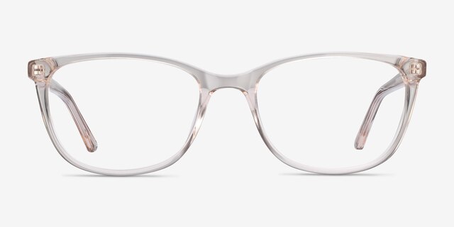 Lena Clear Beige AcetateEyeglass Frames from EyeBuyDirect, Front View