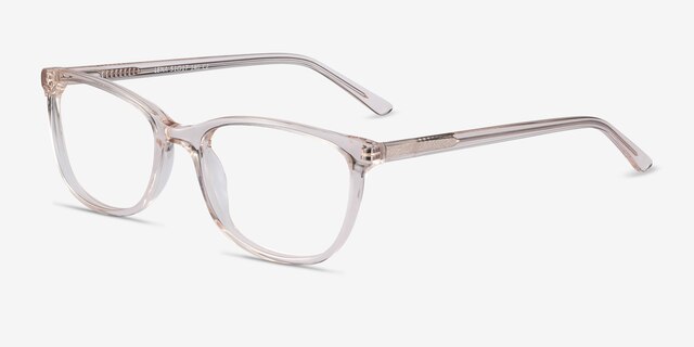 Lena Clear Beige AcetateEyeglass Frames from EyeBuyDirect, Angle View
