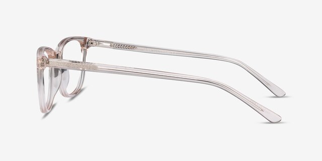 Lena Clear Beige AcetateEyeglass Frames from EyeBuyDirect, Side View