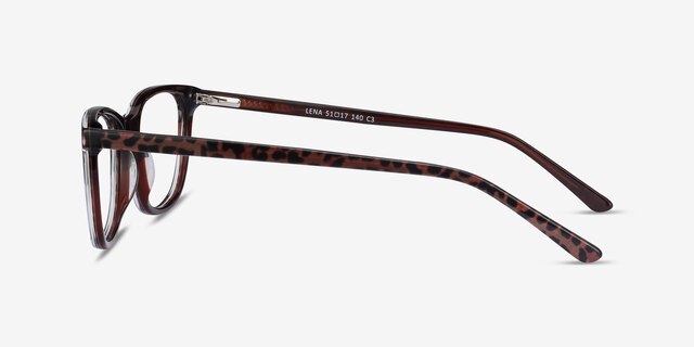 Lena Léopard AcétateMontures de lunettes de vue d'EyeBuyDirect, Vue de Côté