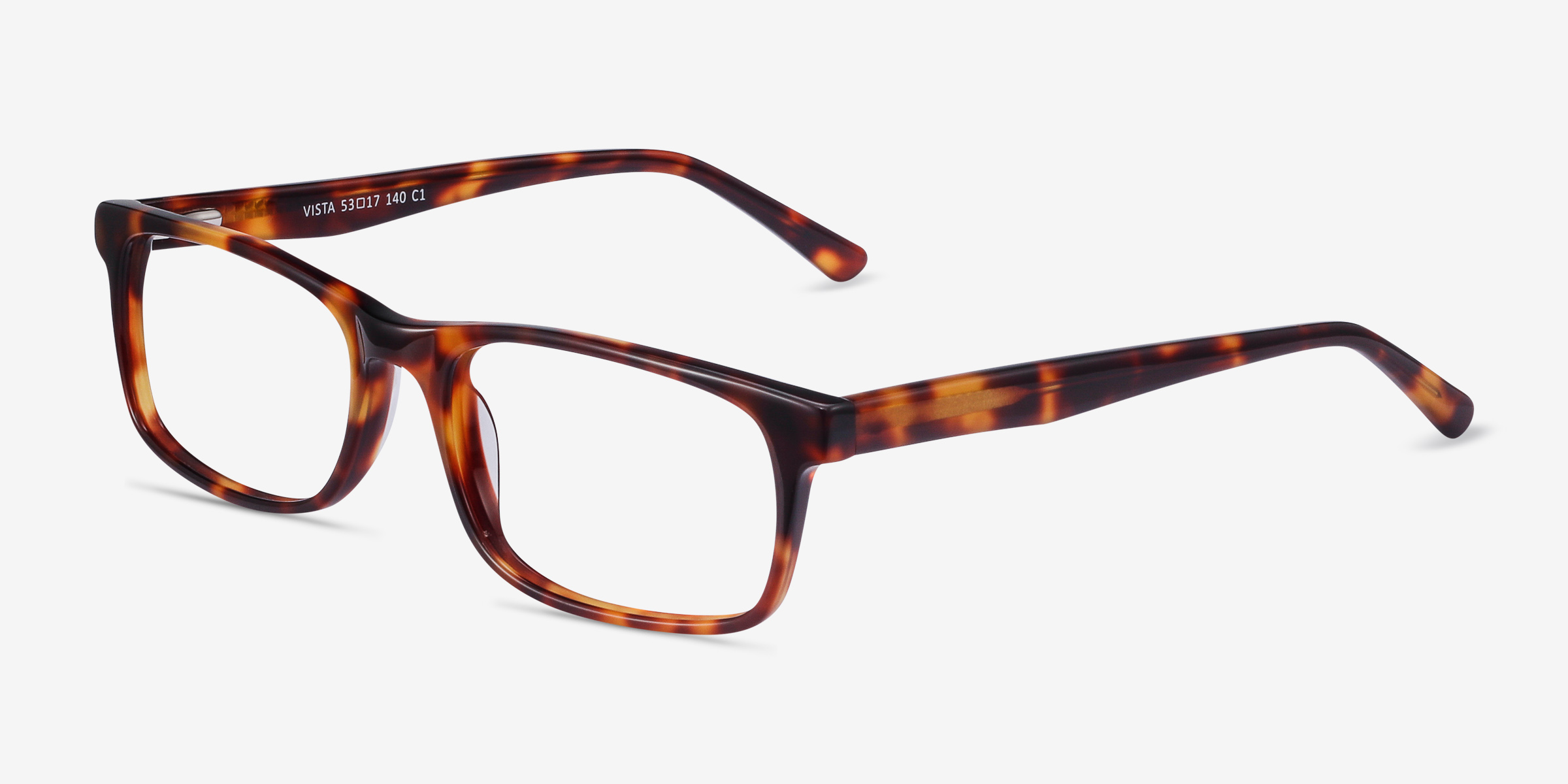 Vista Rectangle Brown Tortoise Full Rim Eyeglasses Eyebuydirect