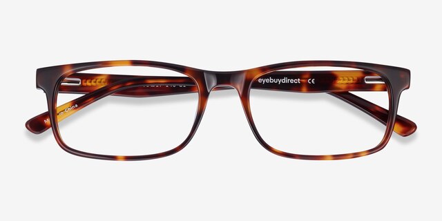 Vista Brown Tortoise AcetateEyeglass Frames from EyeBuyDirect, Closed View