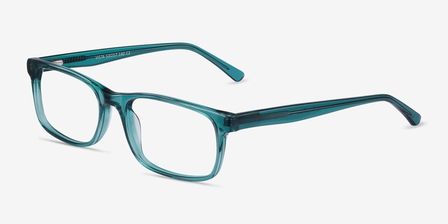 Vista Teal AcetateEyeglass Frames from EyeBuyDirect, Angle View