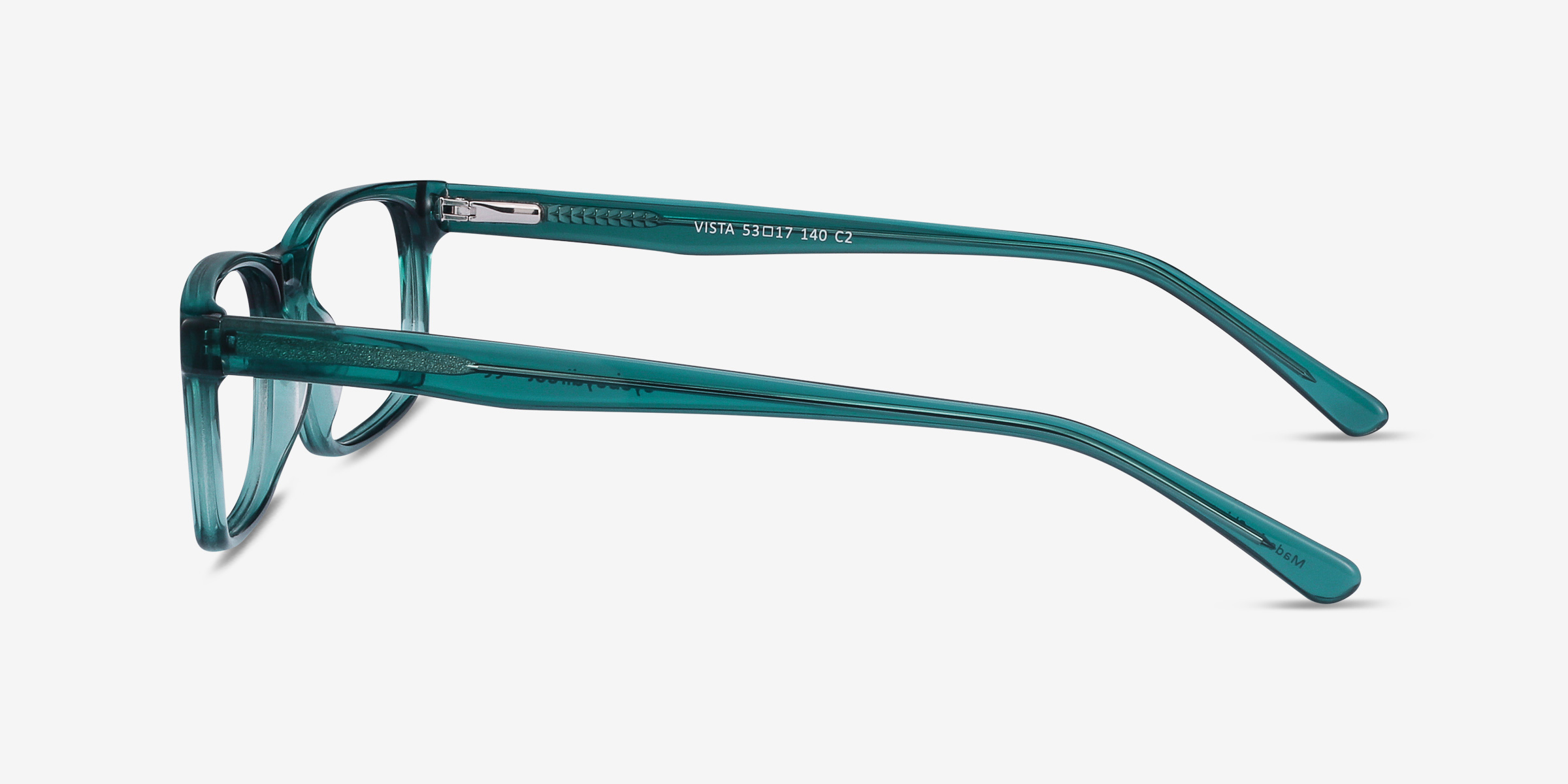 Vista Rectangle Teal Full Rim Eyeglasses Eyebuydirect