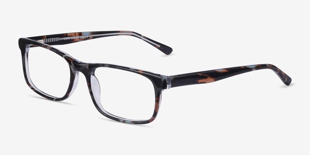Vista Fleuries AcétateMontures de lunettes de vue d'EyeBuyDirect, Vue d'Angle