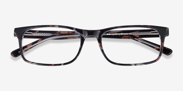 Vista Fleuries AcétateMontures de lunettes de vue d'EyeBuyDirect, Vue Rapprochée