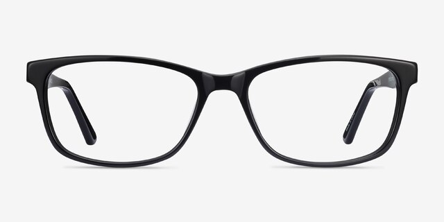 Marion Black AcetateEyeglass Frames from EyeBuyDirect, Front View
