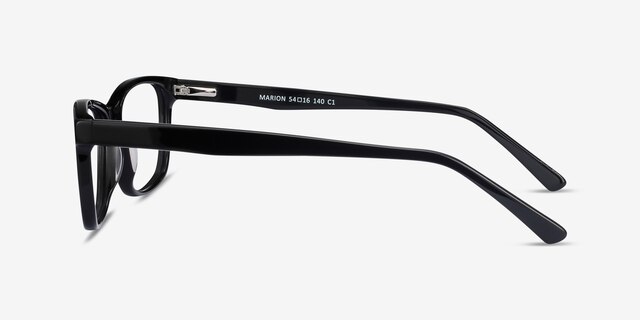 Marion Black AcetateEyeglass Frames from EyeBuyDirect, Side View