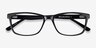 Marion Black AcetateEyeglass Frames from EyeBuyDirect, Closed View