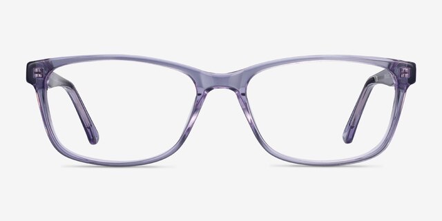 Marion Clear Purple AcetateEyeglass Frames from EyeBuyDirect, Front View