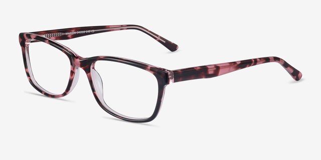 Marion Pink Tortoise AcetateEyeglass Frames from EyeBuyDirect, Angle View