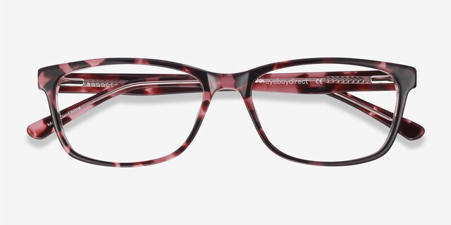Marion Pink Tortoise AcetateEyeglass Frames from EyeBuyDirect, Closed View