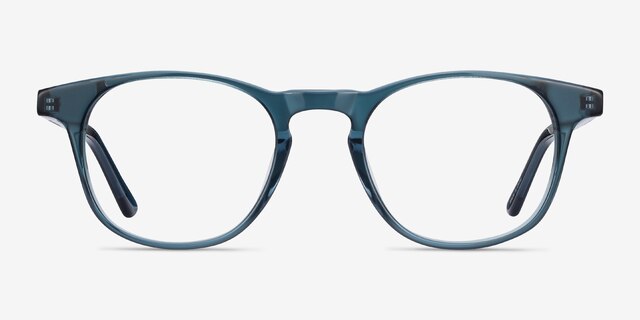 Alastor Blue AcetateEyeglass Frames from EyeBuyDirect, Front View