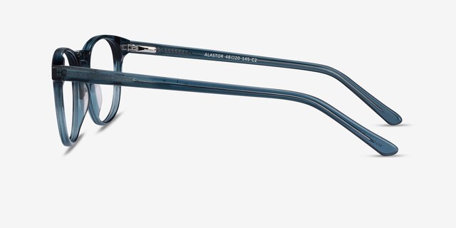 Alastor Blue AcetateEyeglass Frames from EyeBuyDirect, Side View