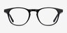 Alastor Black AcetateEyeglass Frames from EyeBuyDirect, Front View