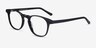 Alastor Black AcetateEyeglass Frames from EyeBuyDirect, Angle View