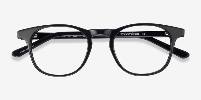 Alastor Black AcetateEyeglass Frames from EyeBuyDirect, Closed View