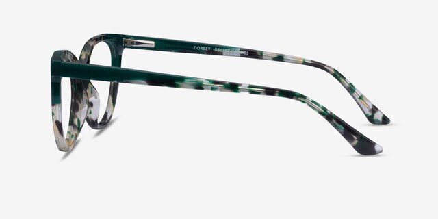 Dorset Green Tortoise AcétateMontures de lunettes de vue d'EyeBuyDirect, Vue de Côté