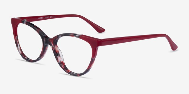 Dorset Pink Tortoise AcetateEyeglass Frames from EyeBuyDirect, Angle View
