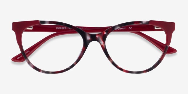 Dorset Pink Tortoise AcetateEyeglass Frames from EyeBuyDirect, Closed View