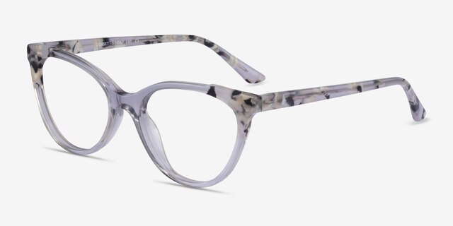 Dorset Clear Tortoise AcetateEyeglass Frames from EyeBuyDirect, Angle View
