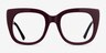 Unique Burgundy & Black AcetateEyeglass Frames from EyeBuyDirect, Front View