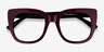 Unique Burgundy & Black AcetateEyeglass Frames from EyeBuyDirect, Closed View