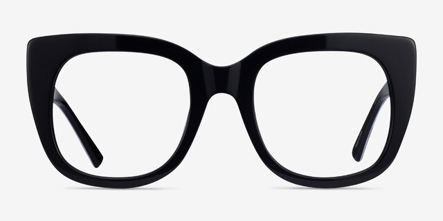 Unique Black & Panther AcetateEyeglass Frames from EyeBuyDirect, Front View