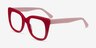 Unique Red & Pink AcetateEyeglass Frames from EyeBuyDirect, Angle View