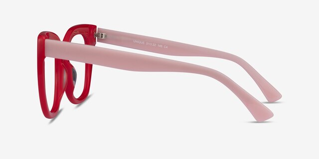 Unique Red & Pink AcetateEyeglass Frames from EyeBuyDirect, Side View
