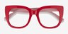 Unique Red & Pink AcetateEyeglass Frames from EyeBuyDirect, Closed View