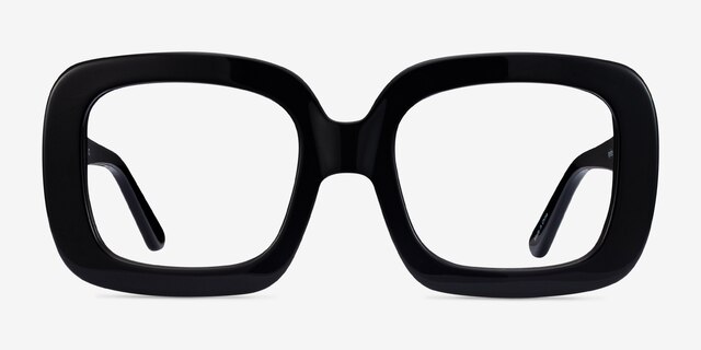 Gloria Black AcetateEyeglass Frames from EyeBuyDirect, Front View