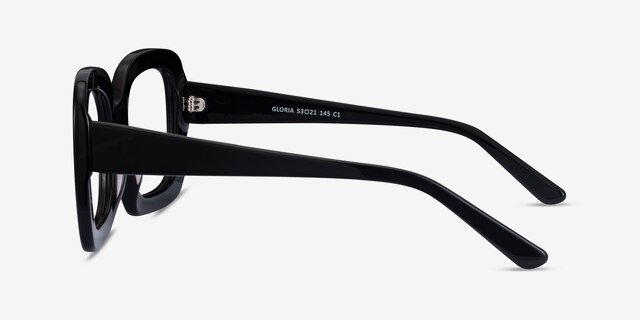 Gloria Black AcetateEyeglass Frames from EyeBuyDirect, Side View