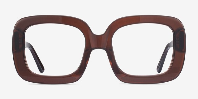 Gloria Brown AcetateEyeglass Frames from EyeBuyDirect, Front View