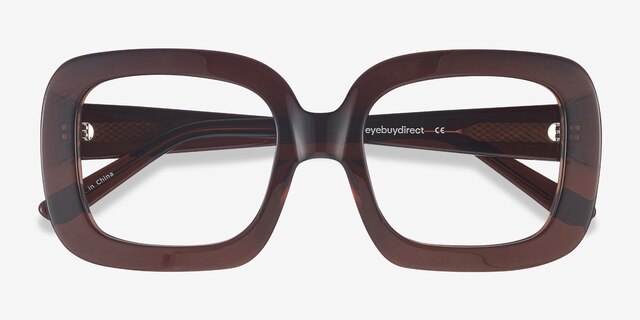 Gloria Brown AcetateEyeglass Frames from EyeBuyDirect, Closed View