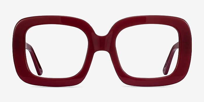 Gloria Burgundy Acetate Eyeglass Frames from EyeBuyDirect