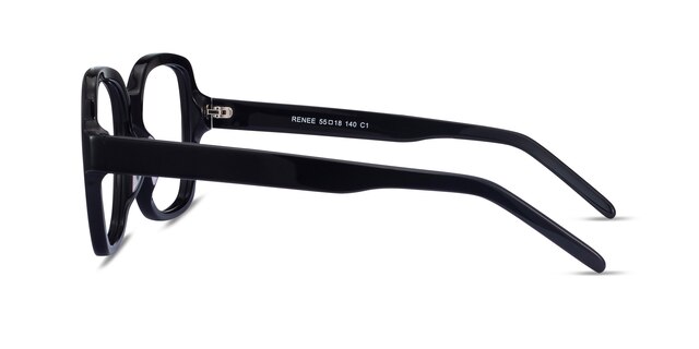 Renee Noir AcétateMontures de lunettes de vue d'EyeBuyDirect, Vue de Côté