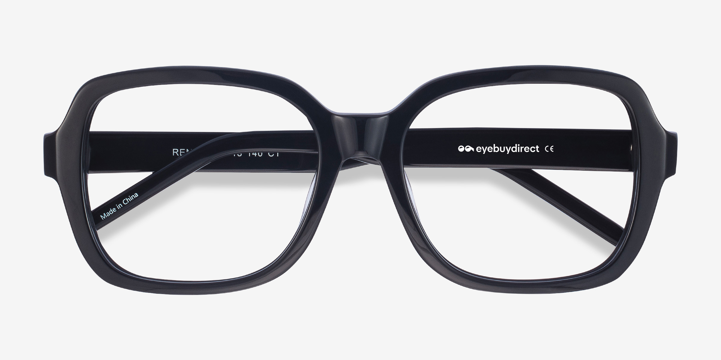 Renee Rectangulaire Noir Monture de vue EyeBuyDirect