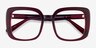 Heather Burgundy AcetateEyeglass Frames from EyeBuyDirect, Closed View