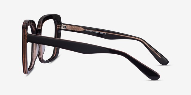 Heather Dark Coffee AcetateEyeglass Frames from EyeBuyDirect, Side View