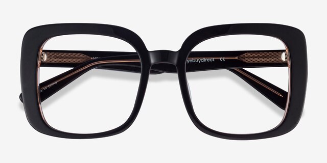 Heather Dark Coffee AcetateEyeglass Frames from EyeBuyDirect, Closed View