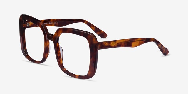Heather Écailles AcétateMontures de lunettes de vue d'EyeBuyDirect, Vue d'Angle