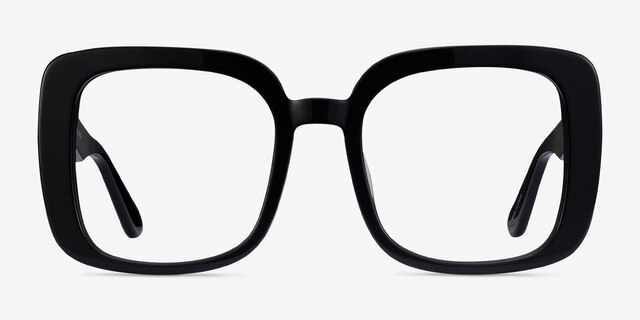 Heather Noir AcétateMontures de lunettes de vue d'EyeBuyDirect, Vue de Face