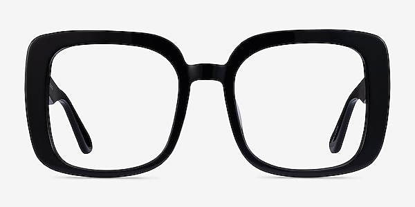 Heather Black Acetate Eyeglass Frames