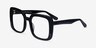 Heather Noir AcétateMontures de lunettes de vue d'EyeBuyDirect, Vue d'Angle